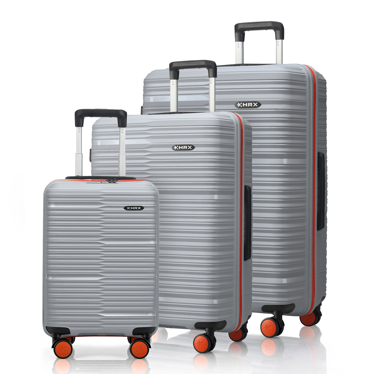 HRX Zanzibar Hard Body Set of 3 Luggage (8 Wheels) - Polypropylene