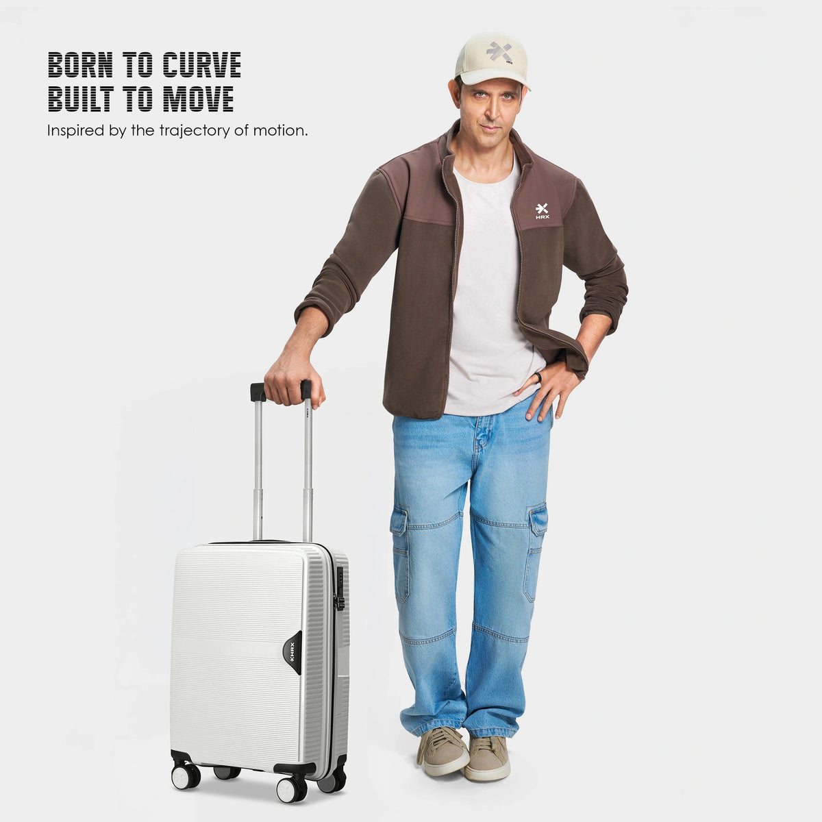 HRX Parabola Cabin Suitcase (55 cm) 8 Wheels - Polypropylene