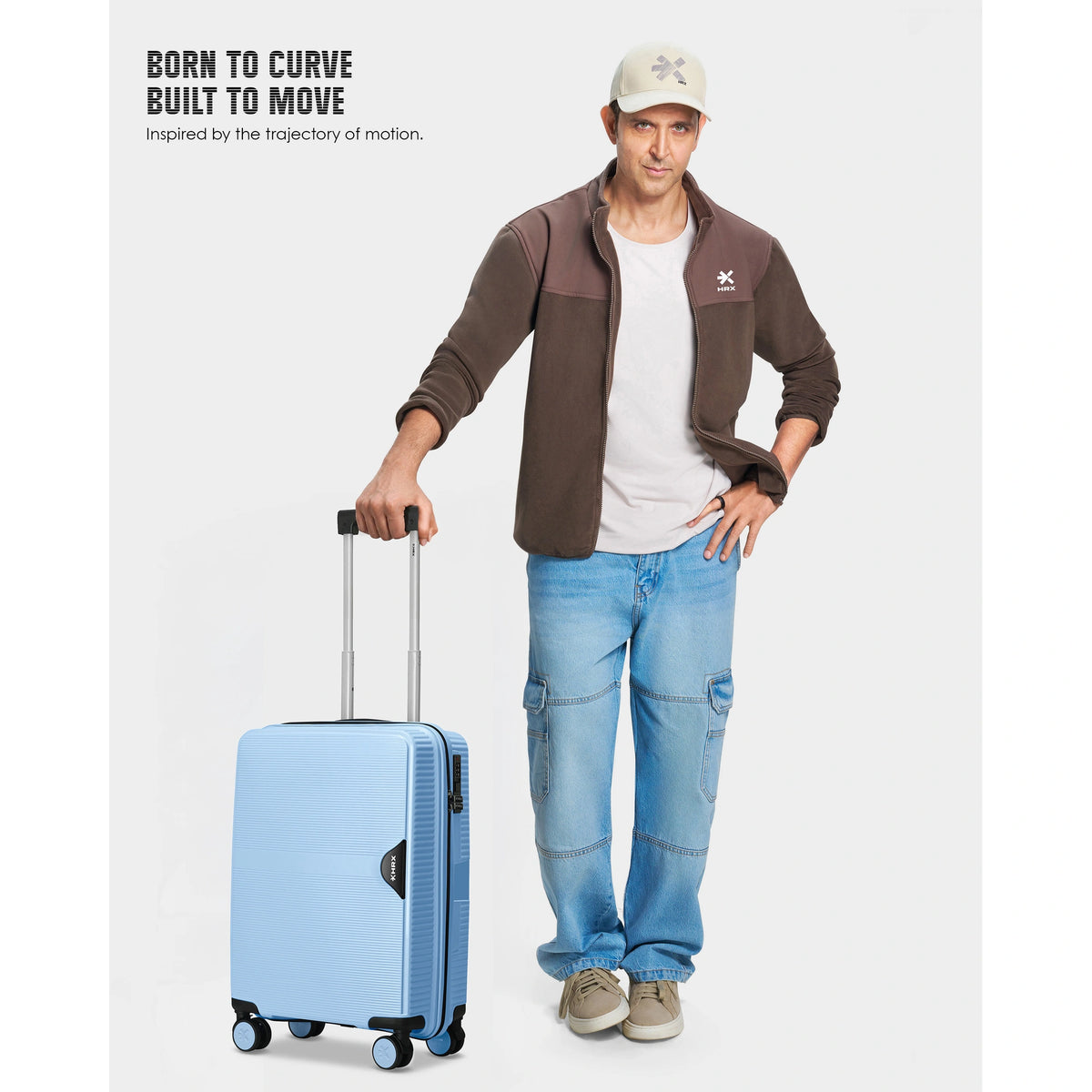 HRX Parabola Cabin Suitcase (55 cm) 8 Wheels - Polypropylene