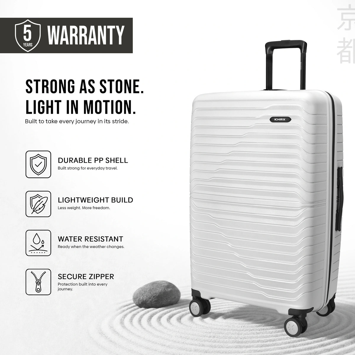 HRX Kyoto Large Check-in Suitcase (75 cm) 8 Wheels - Polypropylene