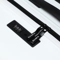Large check-in suitcase built-in number lock with zipper puller and strap holders