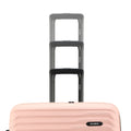 Large check-in suitcase, peach, stacked telescopic handle configuration