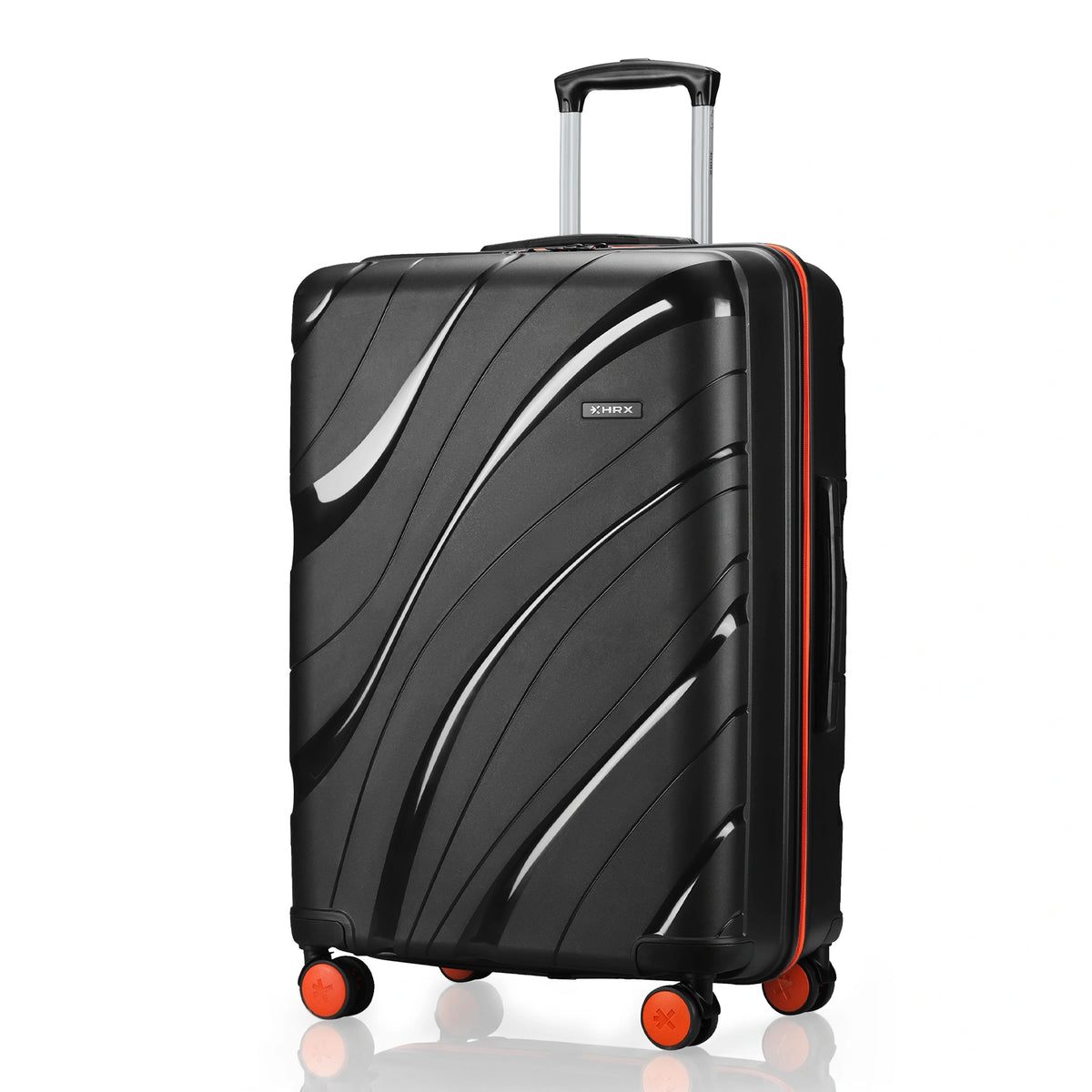 HRX Madrid Medium Check-in Suitcase (65 cm) 8 Wheels - Polypropylene - Black