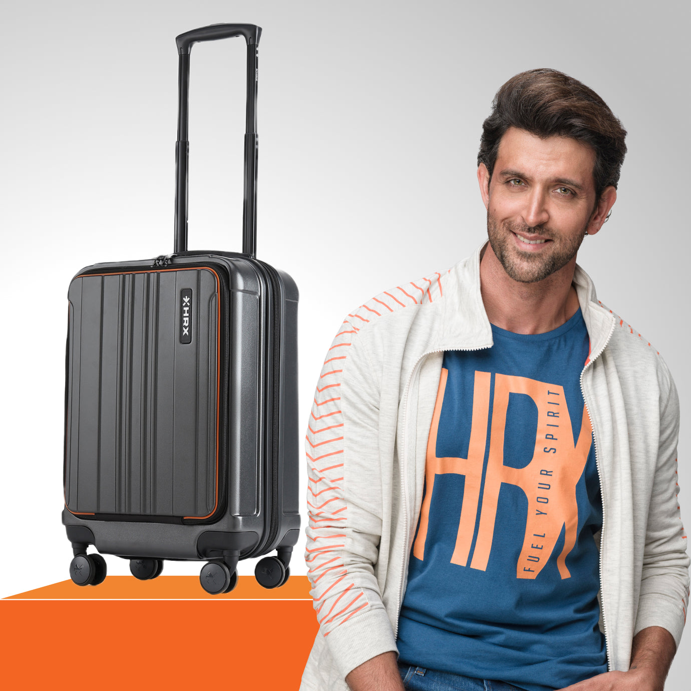 HRX Force Urban Trolley with Laptop Compartment