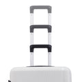 Grey 8-wheel check-in suitcase with stacked extendable handle