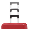 Red medium check-in suitcase top with stacked telescopic handles