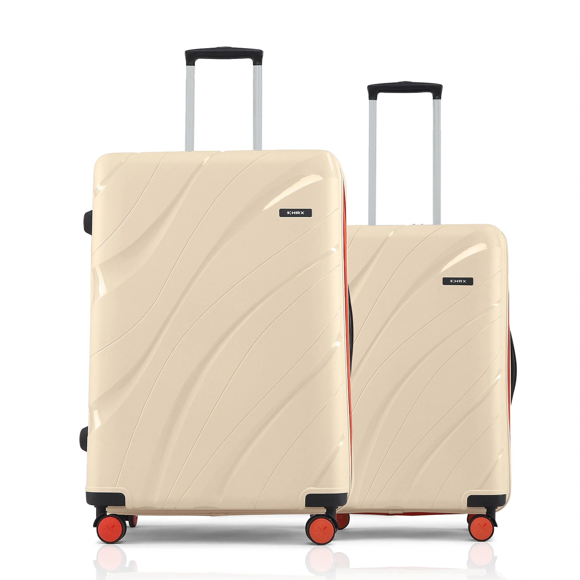 HRX by Hrithik Roshan Hard Body Set of 2 Luggage 8 Wheels - Madrid - Beige