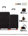 HRX by Hrithik Roshan Hard Body Set of 2 Luggage 8 Wheels - Helium