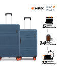 HRX by Hrithik Roshan Hard Body Set of 2 Luggage 8 Wheels - Helium