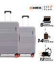 HRX by Hrithik Roshan Hard Body Set of 2 Luggage 8 Wheels - Helium