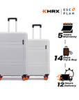 HRX by Hrithik Roshan Hard Body Set of 2 Luggage 8 Wheels - Helium