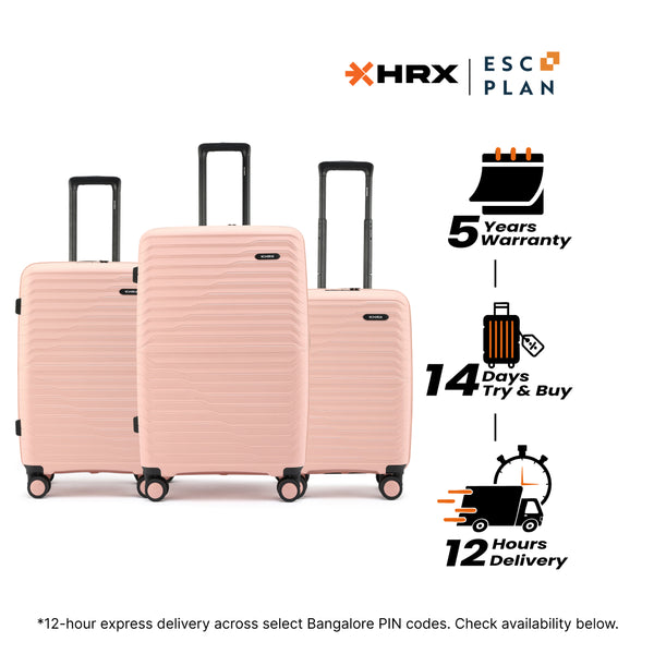 HRX by Hrithik Roshan Hard Body Set of 3 Luggage 8 Wheels - Kyoto