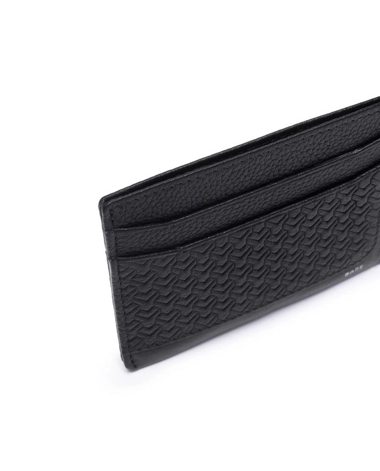 Rare Rabbit Lorent (Leather) Card Holder-Slim Fold-Black