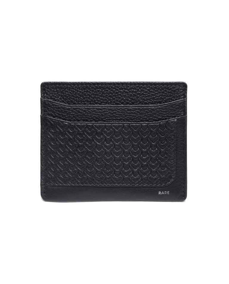 Rare Rabbit Lorent (Leather) Card Holder-Slim Fold-Black