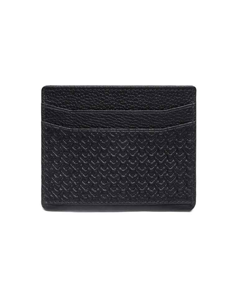 Rare Rabbit Lorent (Leather) Card Holder-Slim Fold-Black