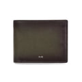 Men's Lume bi-fold wallet, dark olive leather, small front logo