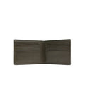 Men's Lume bi-fold wallet, olive interior card holders, center seam