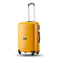 Yellow medium check-in trolley with telescopic handle and 4 wheels