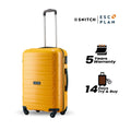 Snitch Loop medium polypropylene check-in trolley, yellow shell with four wheels and handle