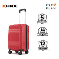 HRX Helium small cabin suitcase, red, 8-wheel spinner with HRX branding