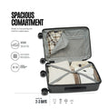 Grey cabin trolley open with organizer pockets and padded interior lining