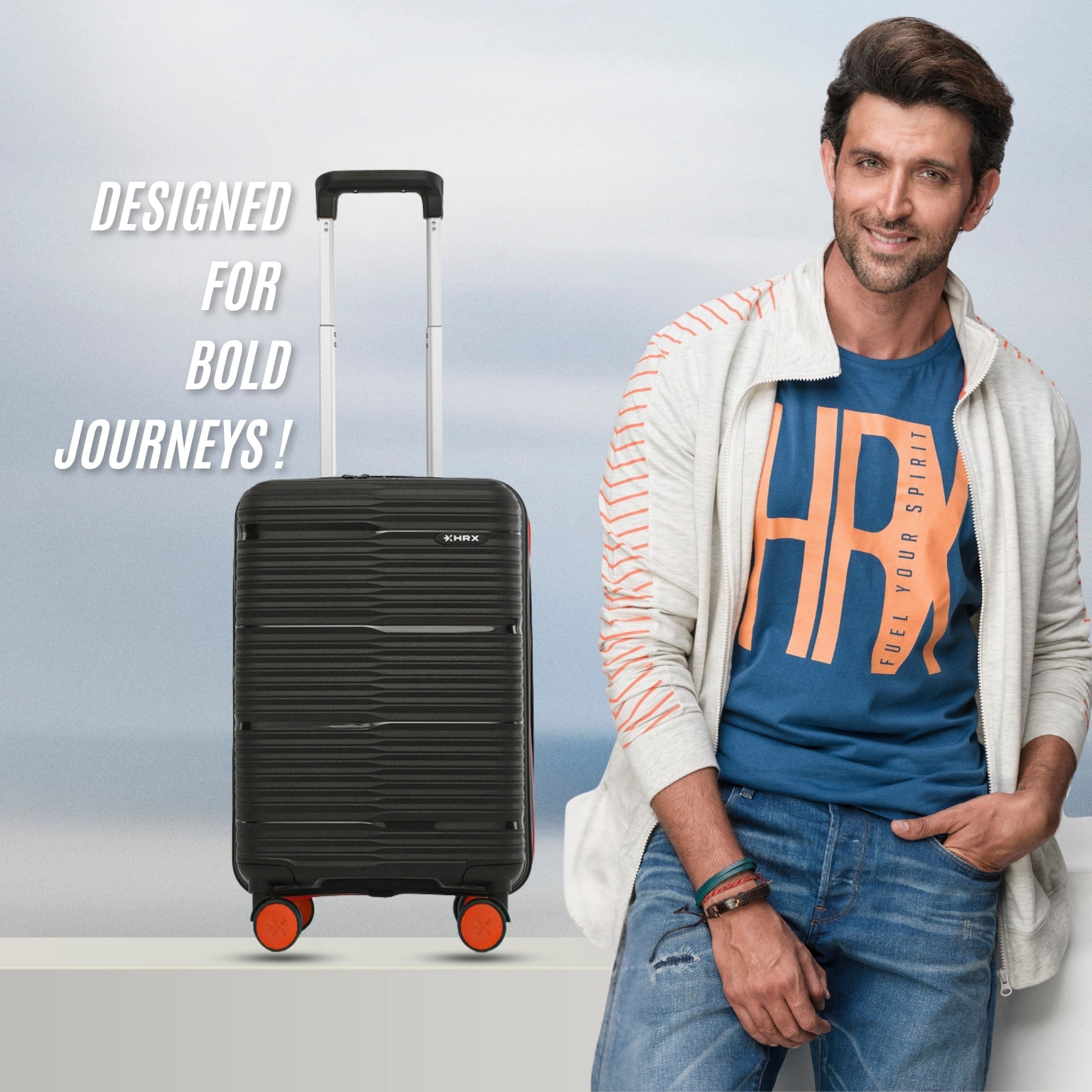 HRX Zanzibar Small Cabin Suitcase (56 cm) 8 Wheels - Polypropylene