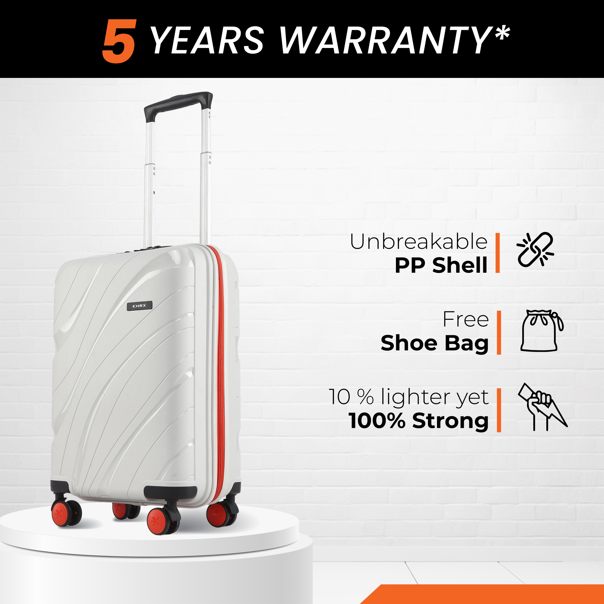 HRX by Hrithik Roshan Small Cabin Suitcase (56 cm) 8 Wheels - Madrid