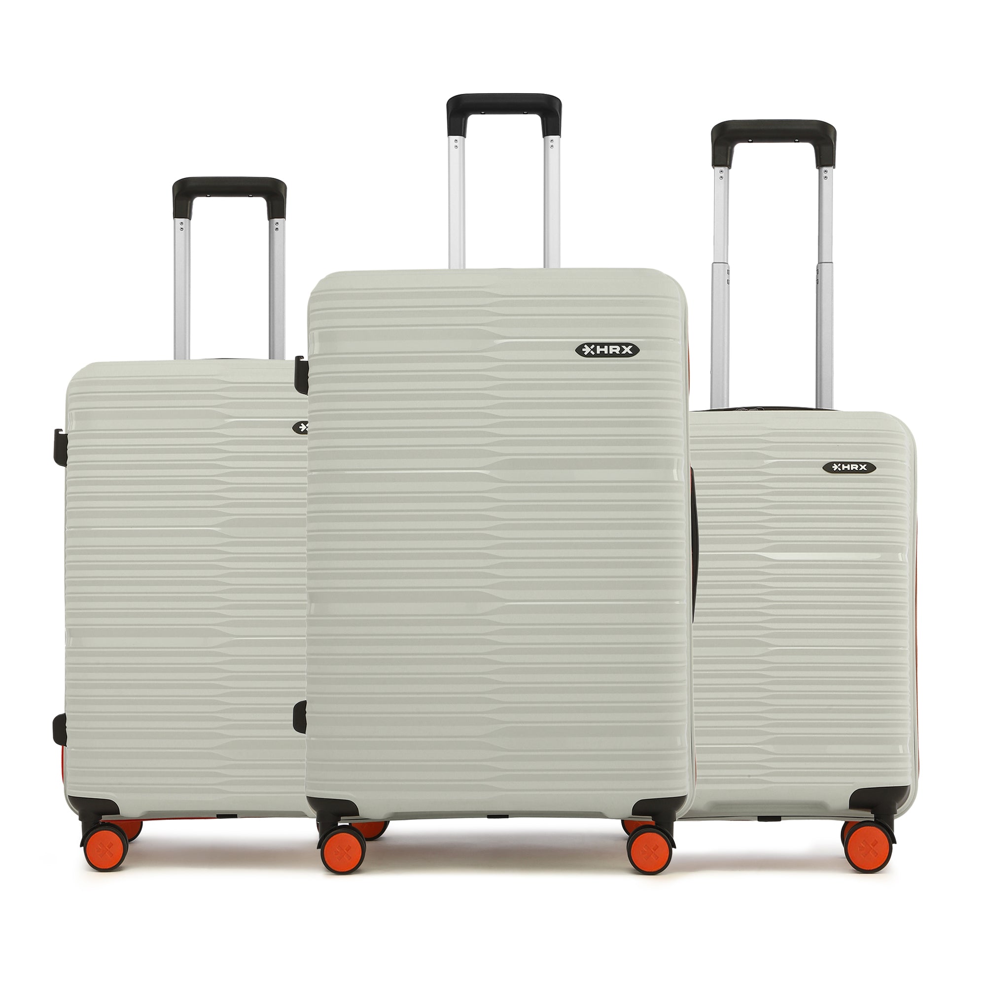 HRX Zanzibar Hard Body Set of 3 Luggage (8 Wheels) - Polypropylene