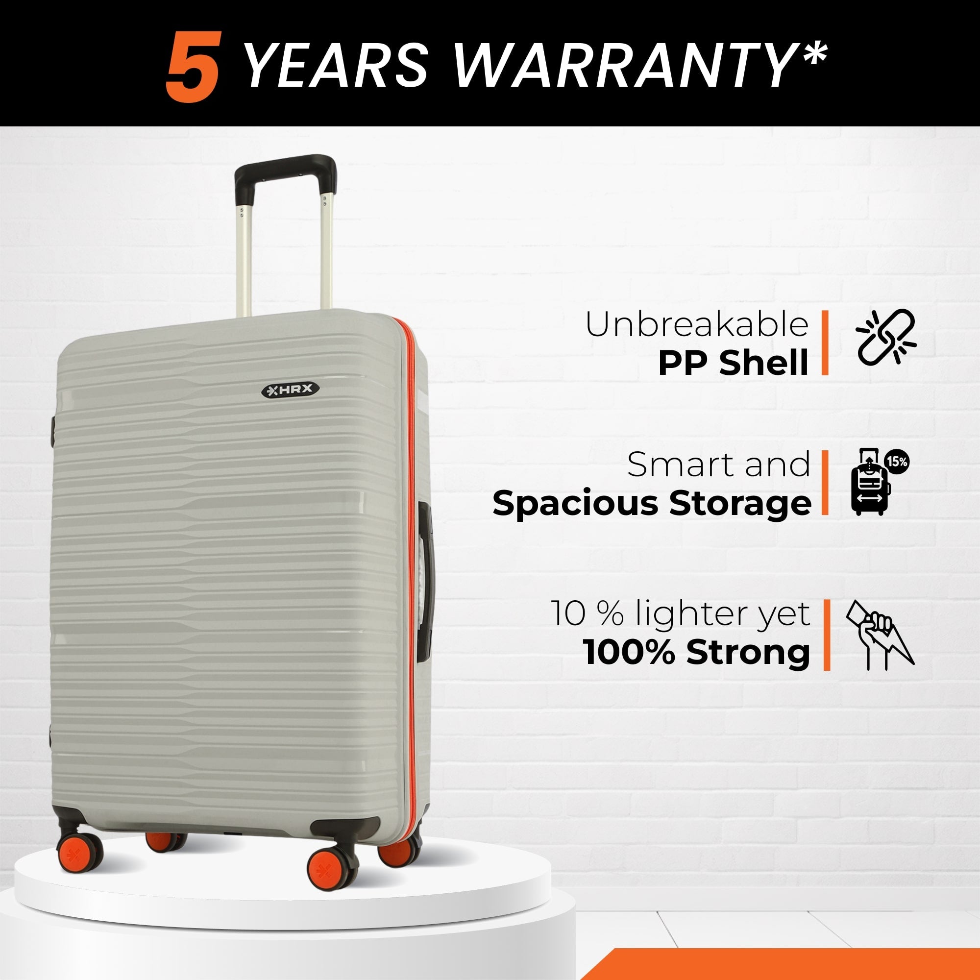 HRX by Hrithik Roshan Hard Body Set of 3 Luggage 8 Wheels - Zanzibar