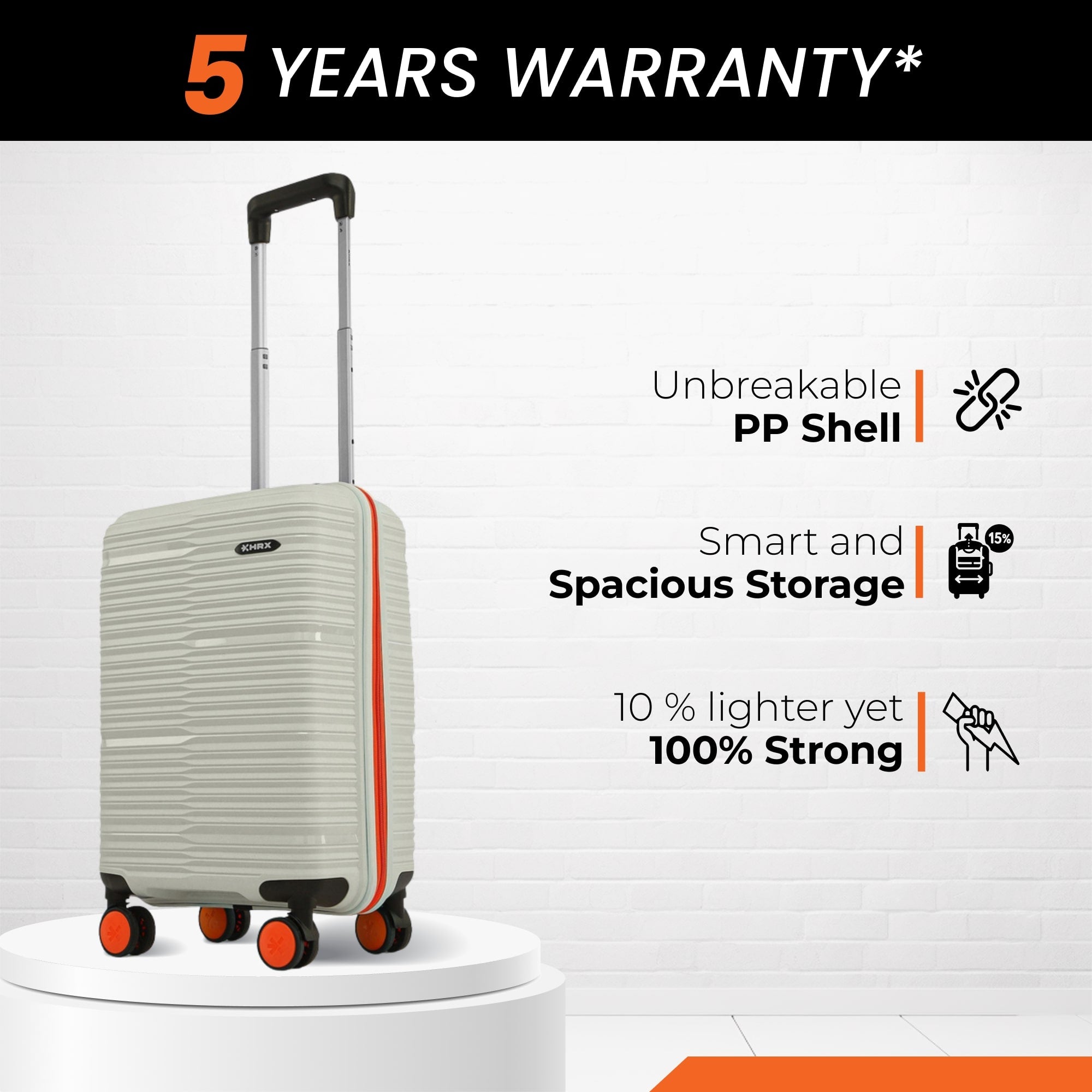 HRX by Hrithik Roshan Small Cabin Suitcase (56 cm) 8 Wheels - Zanzibar