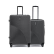 2-piece suitcase set, charcoal grey large suitcase with 8 wheels and another case