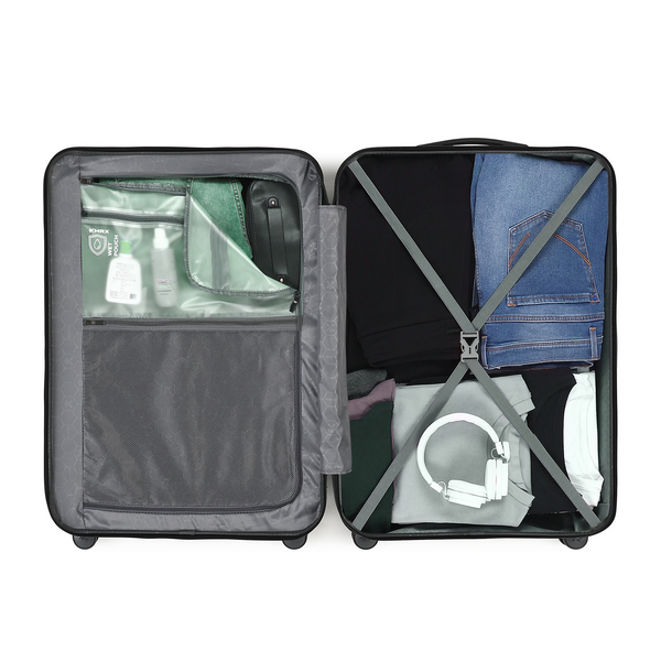 HRX by Hrithik Roshan Hard Body Set of 3 Luggage 8 Wheels - Glide