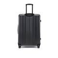 Charcoal grey large check-in suitcase with ridged back panel and telescopic handle