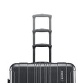 Large check-in suitcase with telescopic handle in layered black, dark grey body