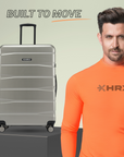 HRX by Hrithik Roshan Large Check-in Suitcase (75 cm) 8 Wheels - Brute - Silver