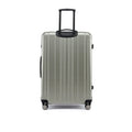 Large check-in suitcase with 8 wheels, extendable handle, ribbed hard-shell body