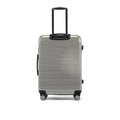 HRX check-in suitcase in silver-gray with front ridges and upright trolley handle