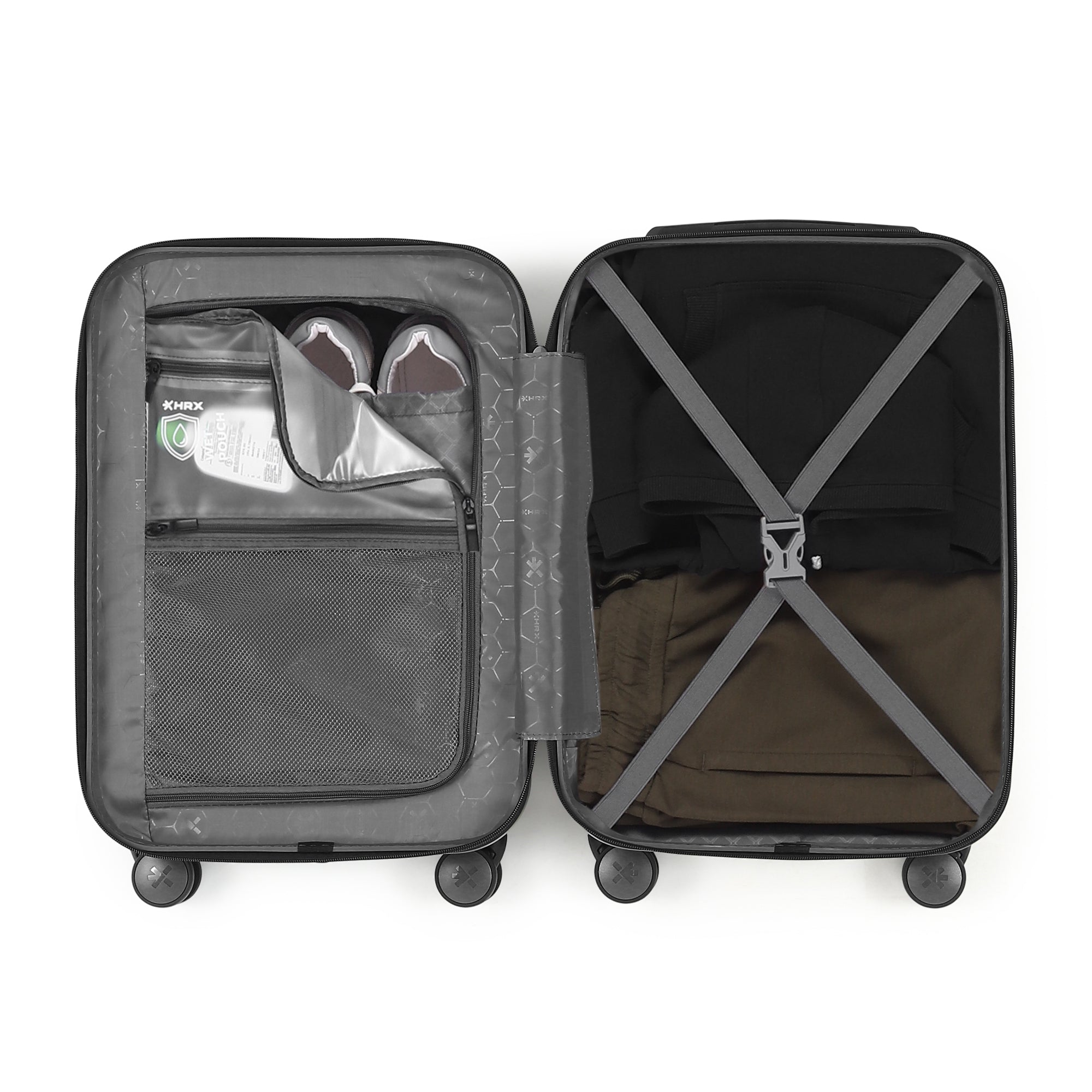 HRX by Hrithik Roshan Small Cabin Suitcase (56 cm) 8 Wheels - Grit