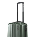 Small cabin suitcase in dark green with upright extendable handle