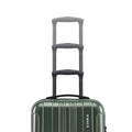 Small cabin suitcase in dark green with stacked carry handles