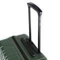 Medium check-in suitcase with extendable handle and top grip, dark green shell