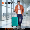 Teal cabin suitcase with telescopic handle and 4 wheels