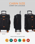 HRX Overdrive Spinner Trolley- Soft Body Luggage