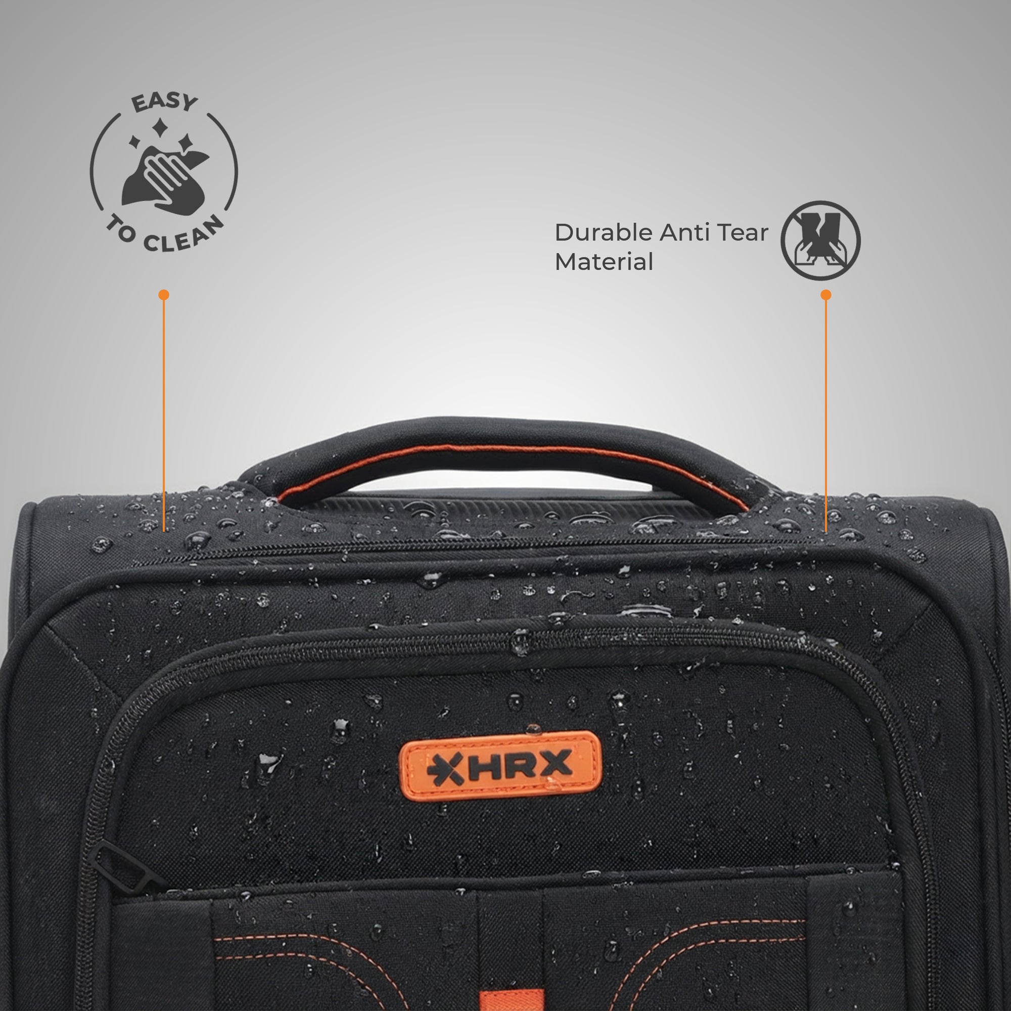HRX Overdrive Spinner Trolley- Soft Body Luggage