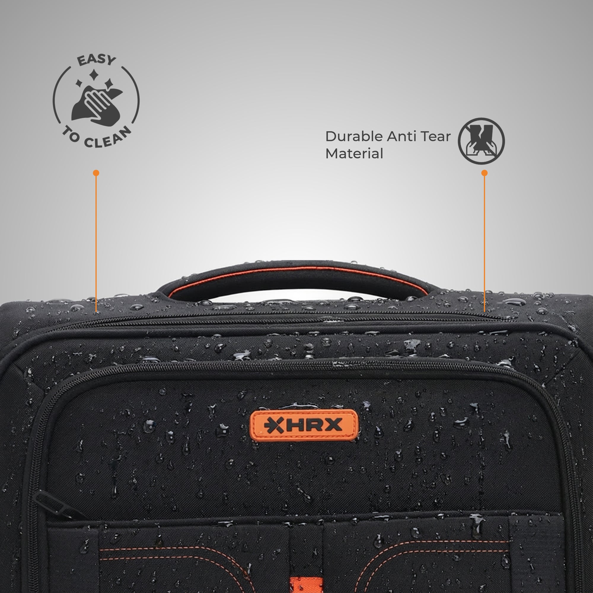 HRX Overdrive Spinner Trolley- Soft Body Luggage