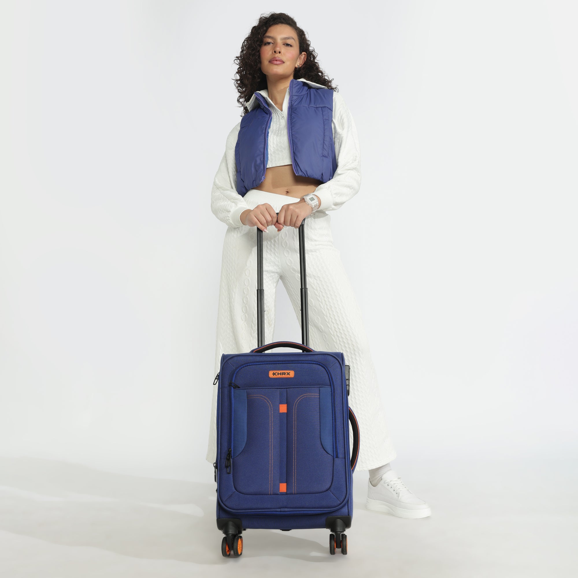 HRX Overdrive Spinner Trolley- Soft Body Luggage