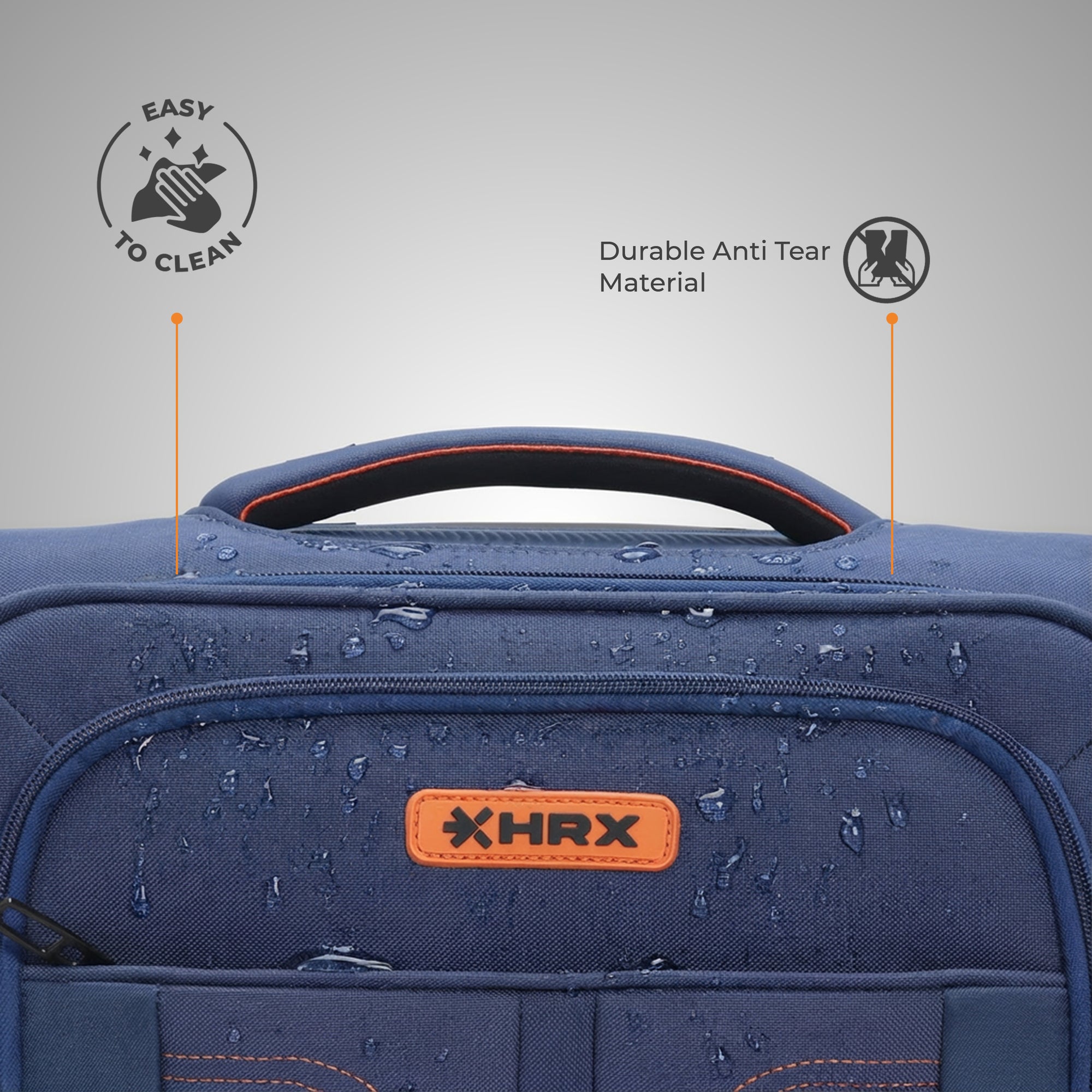 HRX Overdrive Spinner Trolley- Soft Body Luggage