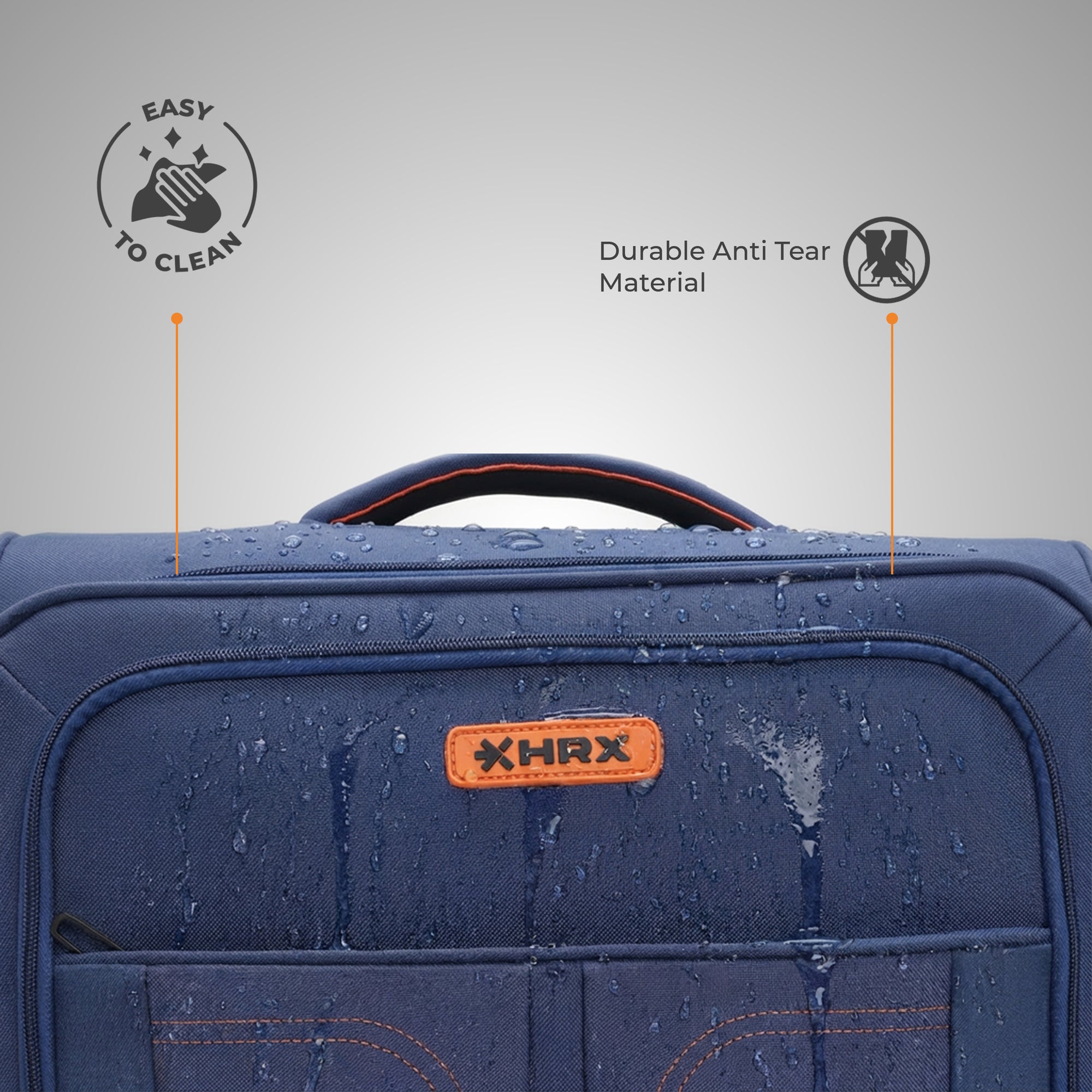 HRX Overdrive Spinner Trolley- Soft Body Luggage