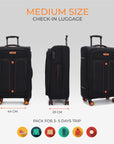 HRX Overdrive Spinner Trolley- Soft Body Luggage