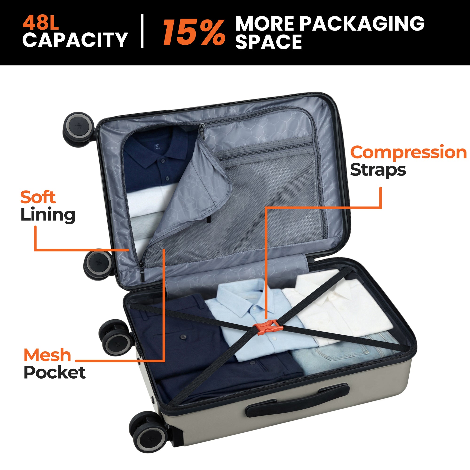 HRX Force Urban 2.0 Trolley with Laptop Compartment